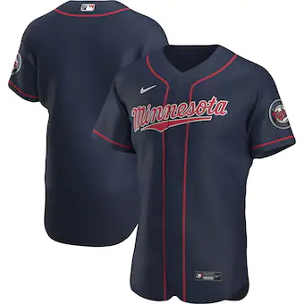 mens nike navy minnesota twins alternate authentic team jer